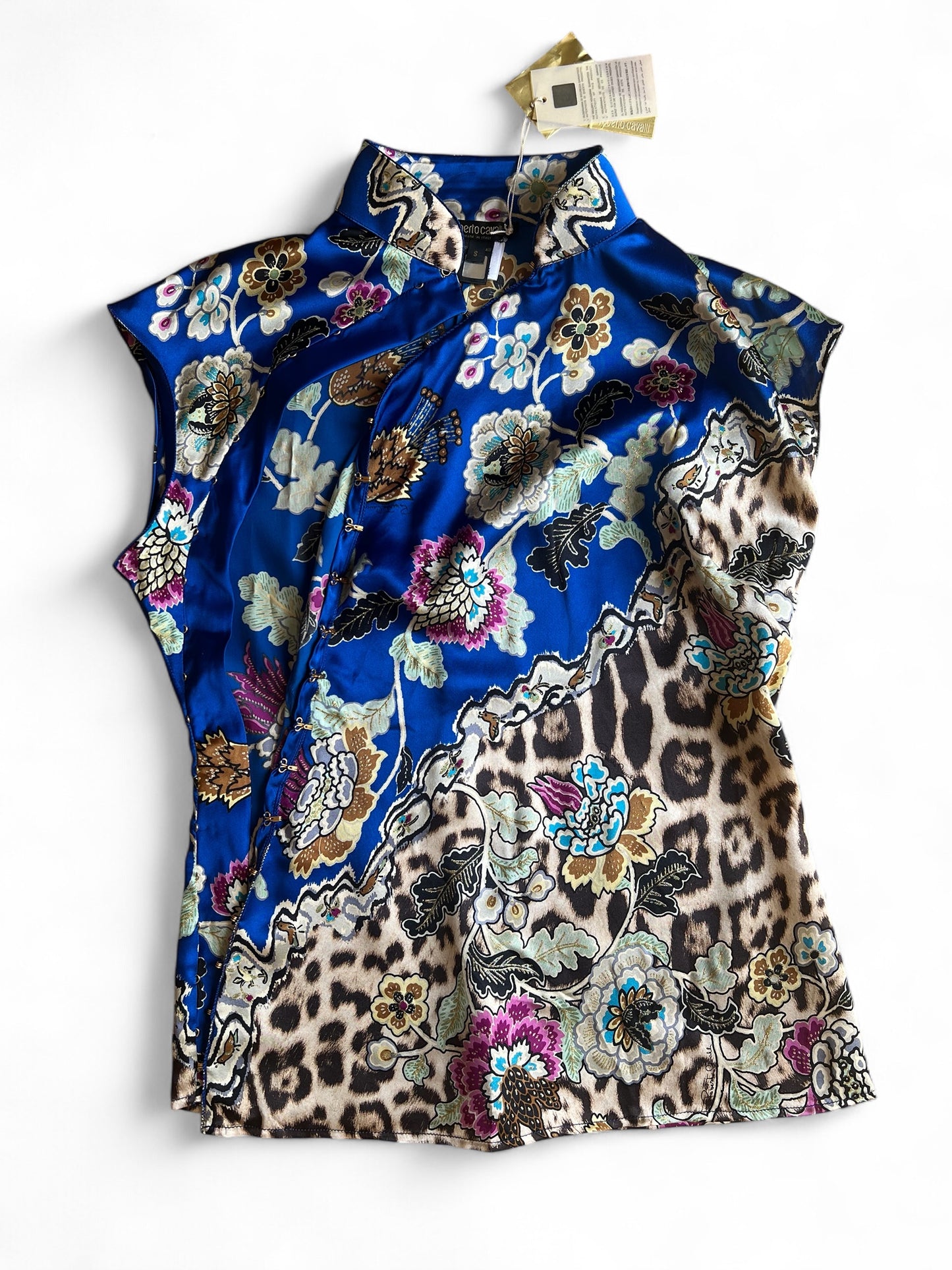 Roberto Cavalli SS2003 printed silk top