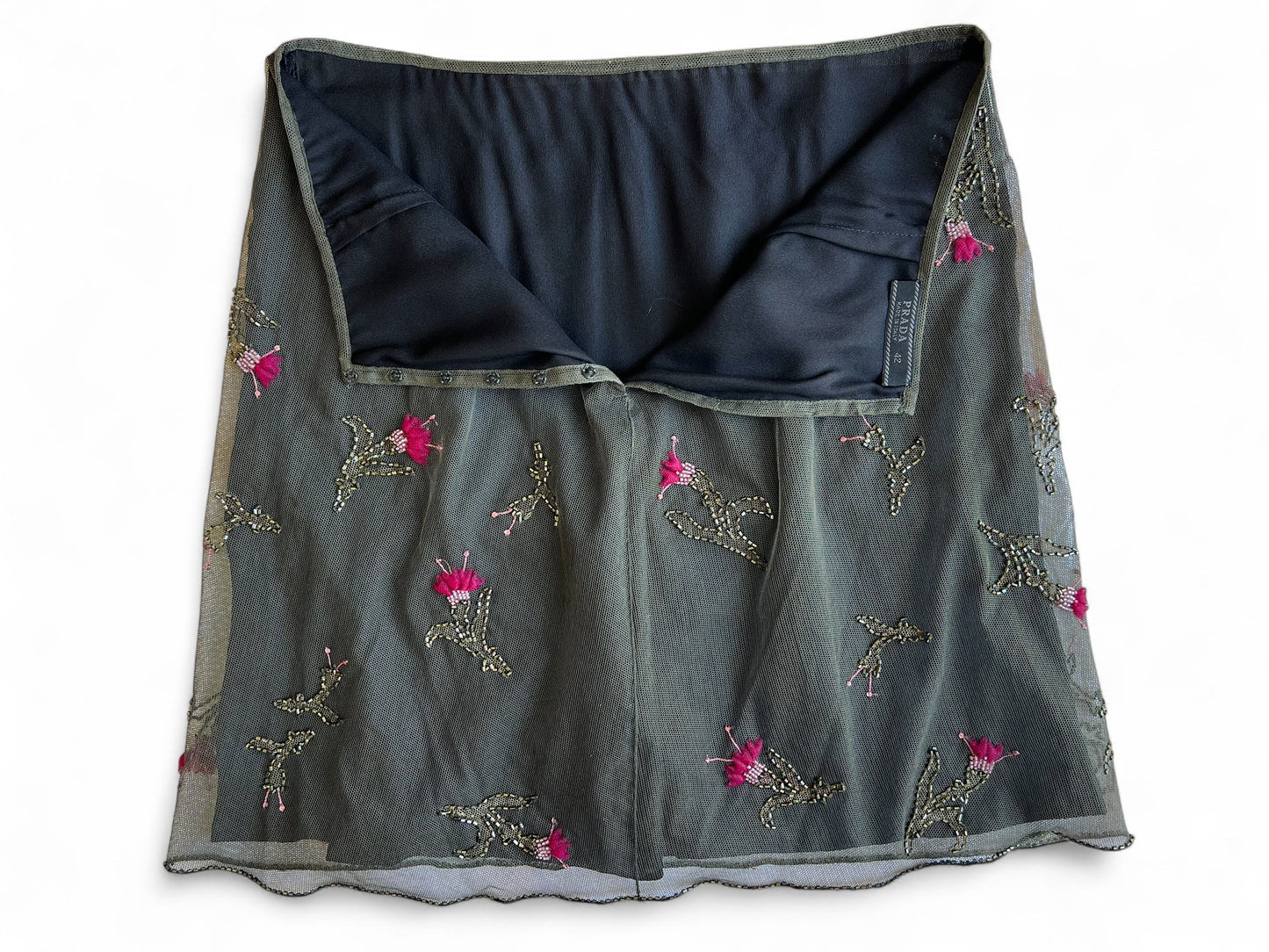 Prada FW1997 embroidered tulle ensamble