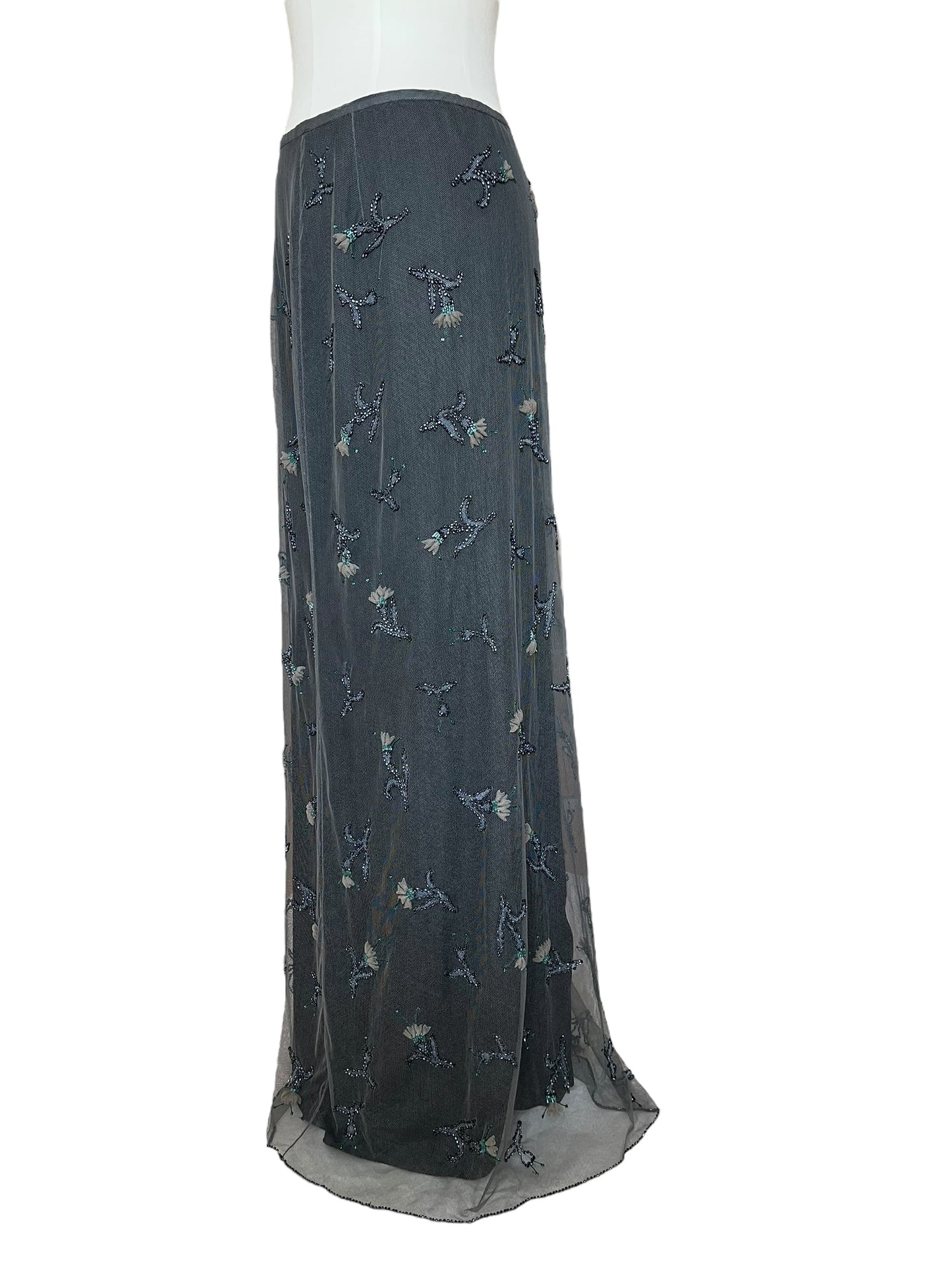 Prada FW1997 long embroidered skirt