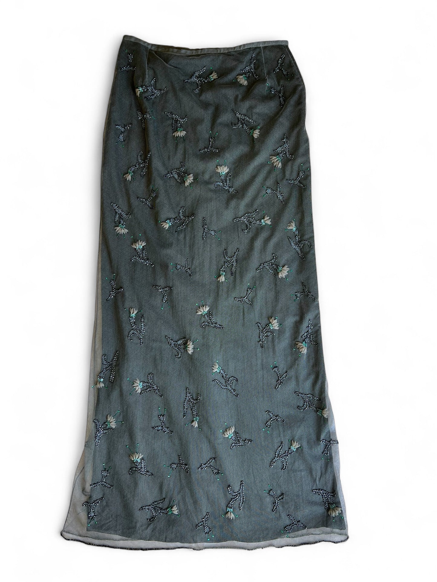 Prada FW1997 long embroidered skirt