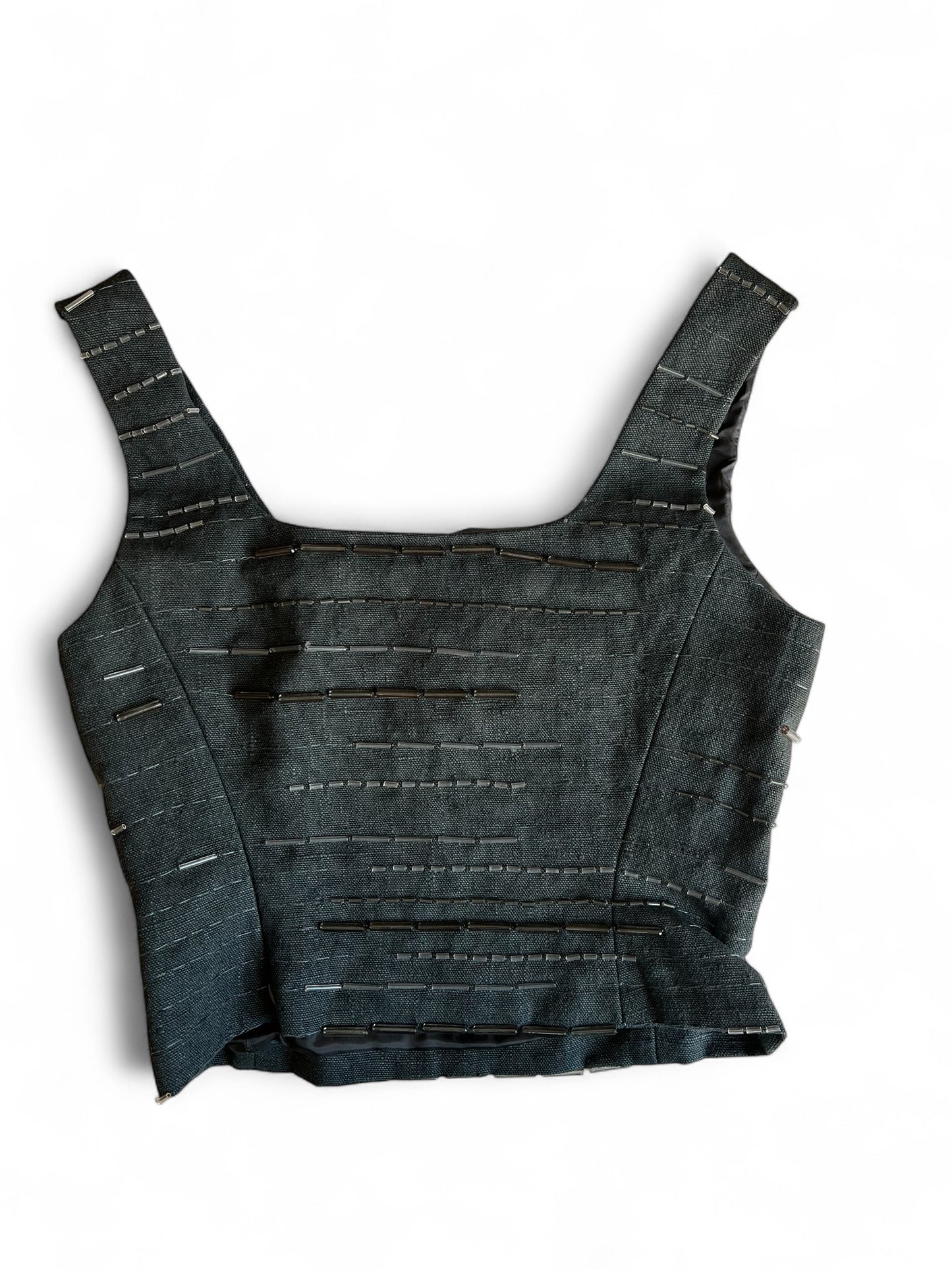 Prada SS1998 ardesia embroidered bustier