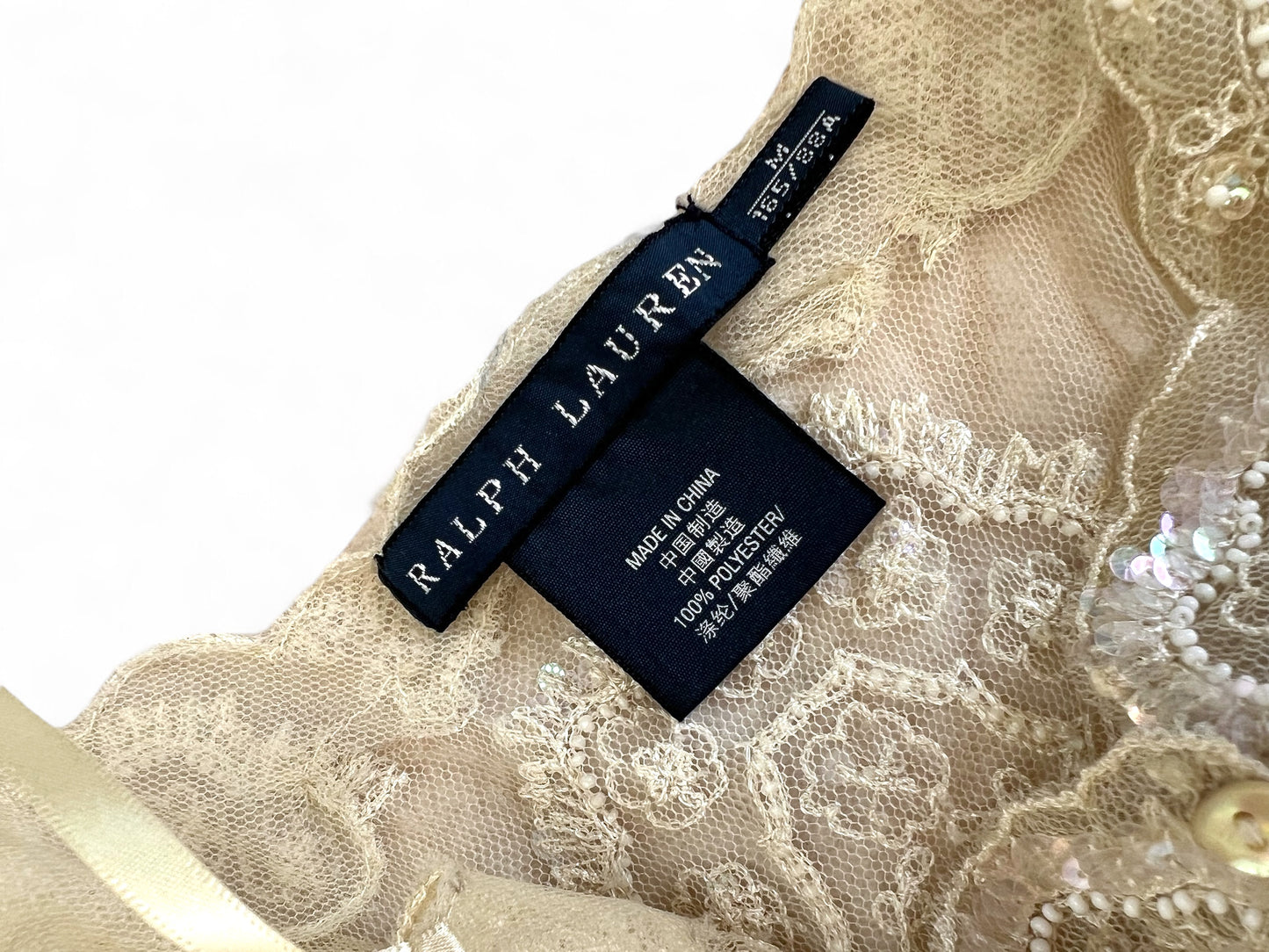 Ralph Lauren tulle embroidered dress