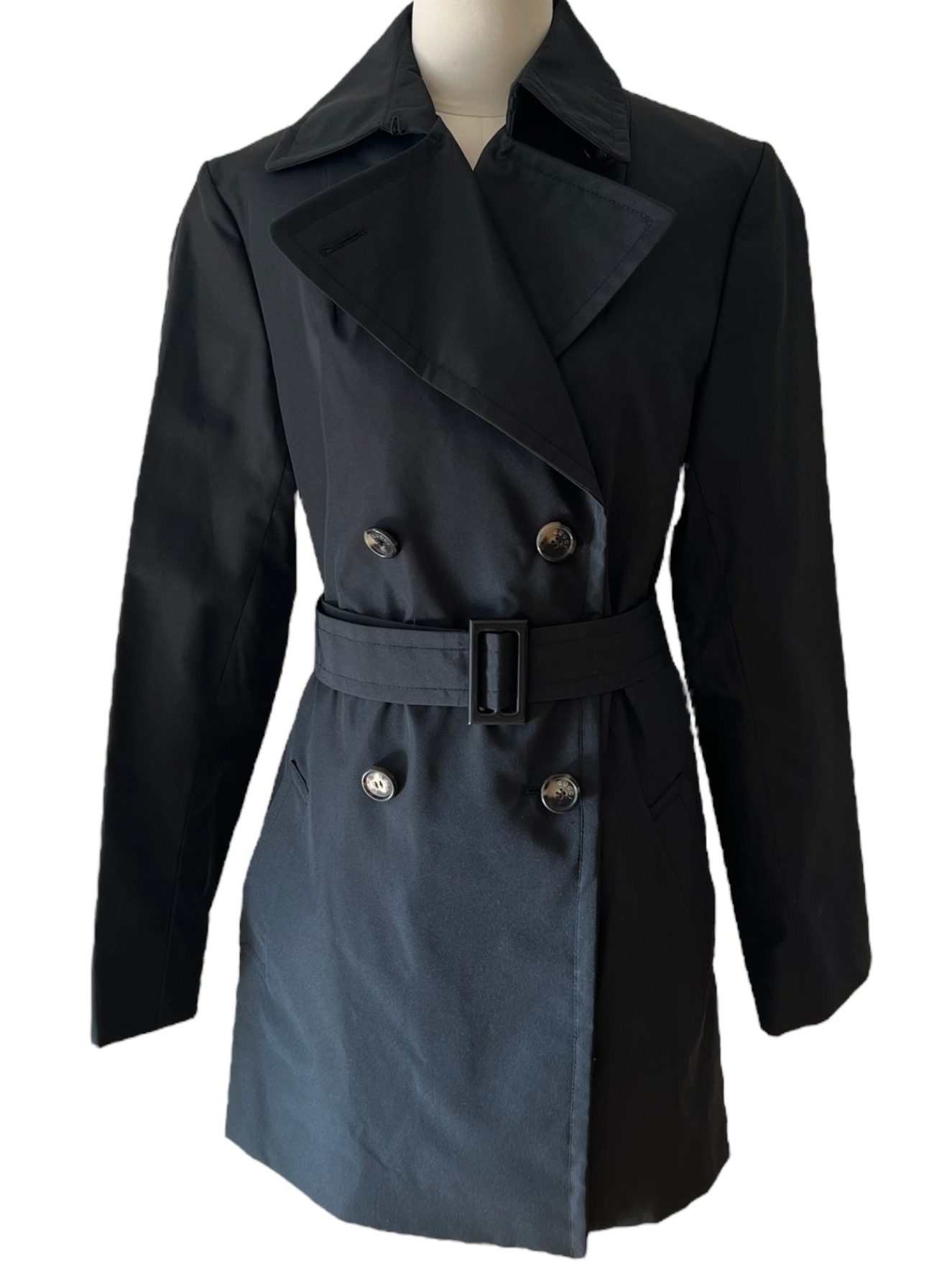 Gucci black belted trench