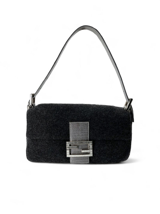 Fendi wool grey baguette