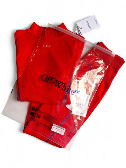 Off-White red seamless sporty set