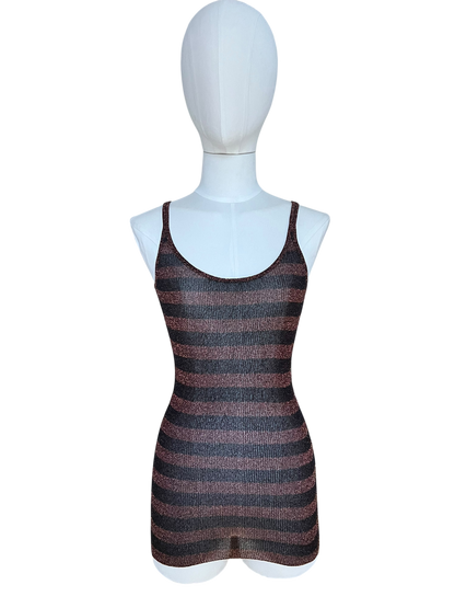 Dolce & Gabbana SS2005 copper lurex tank top