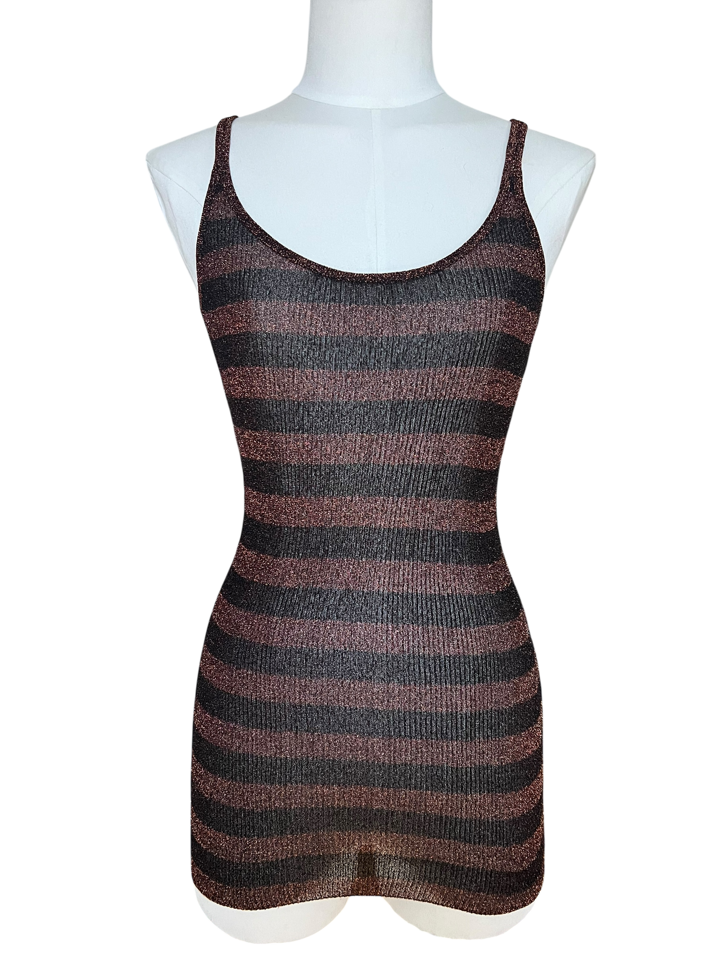 Dolce & Gabbana SS2005 copper lurex tank top