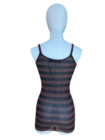 Dolce & Gabbana SS2005 copper lurex tank top