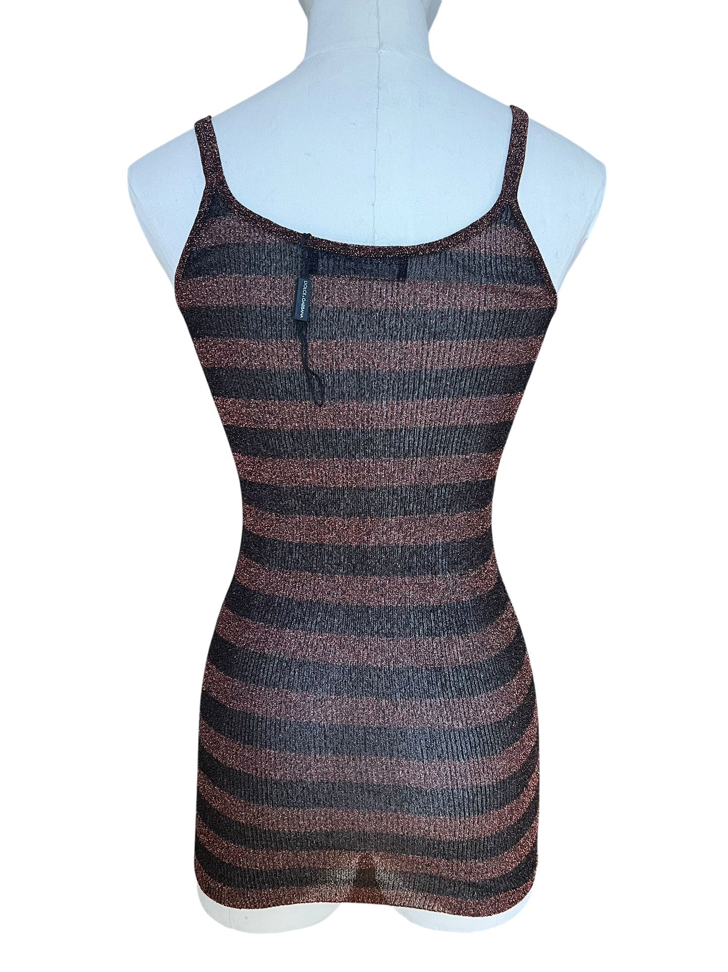 Dolce & Gabbana SS2005 copper lurex tank top