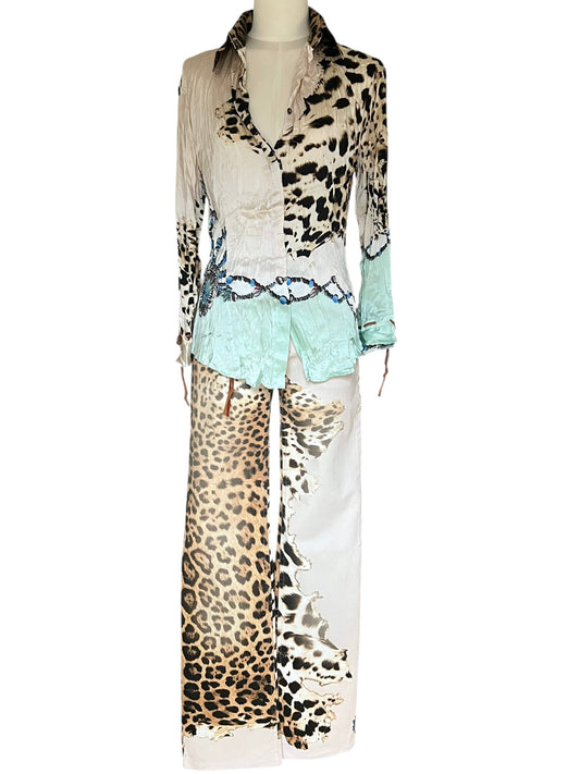 Roberto Cavalli printed set from 2000s