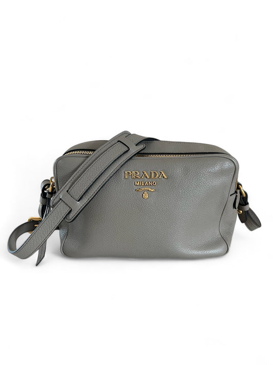 Prada Phoenix grey leather crossbody bag