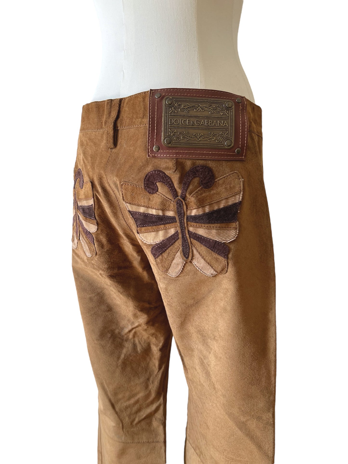 Dolce&Gabbana brown leather pants