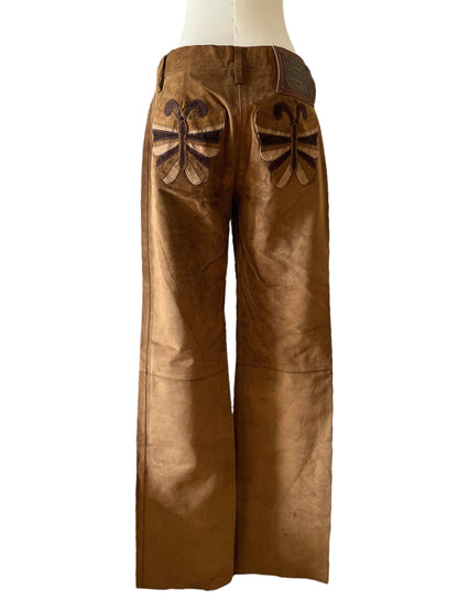 Dolce&Gabbana brown leather pants