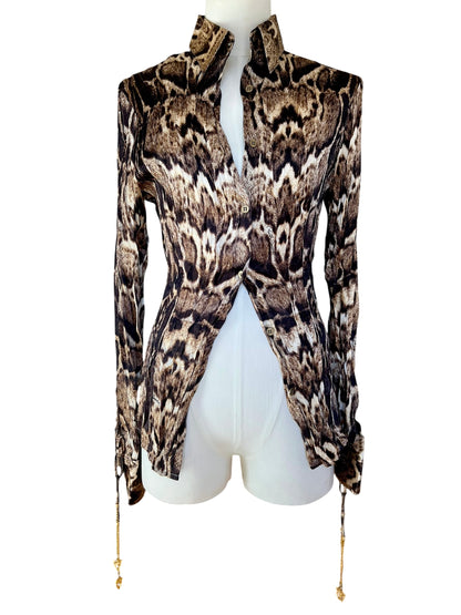 Roberto Cavalli printed silk shirt
