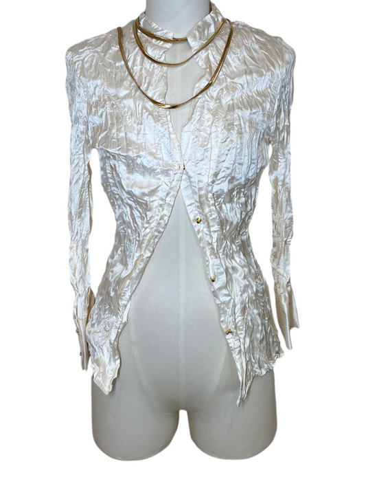 Roberto Cavalli white silk shirt