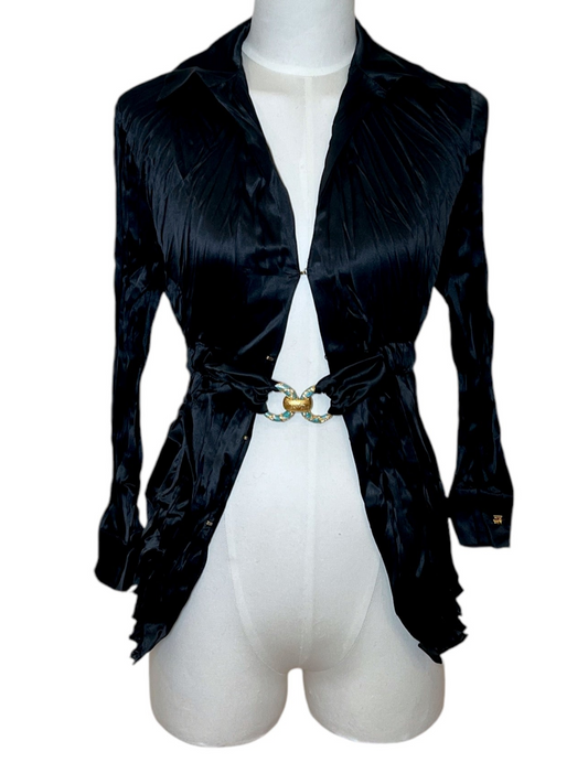 Roberto Cavalli black silk shirt