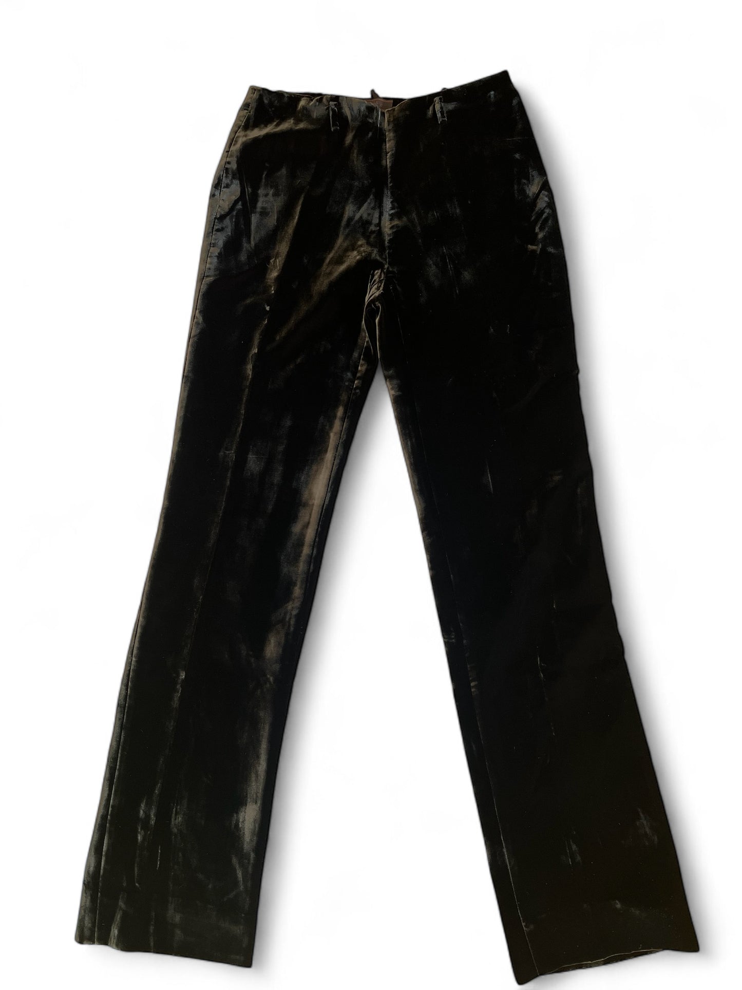 Prada dark green velvet pant