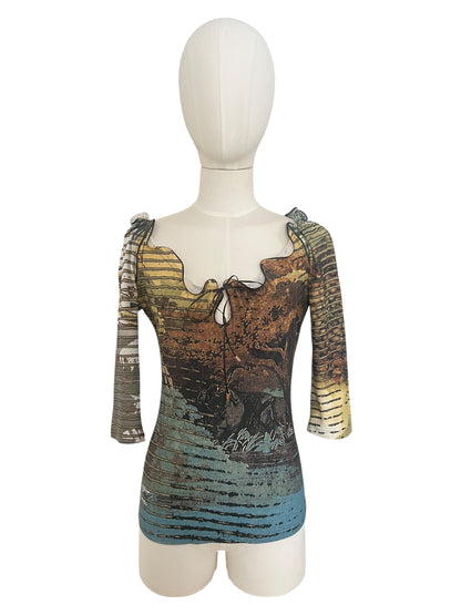 Roberto Cavalli SS2002 Lion Savage Top