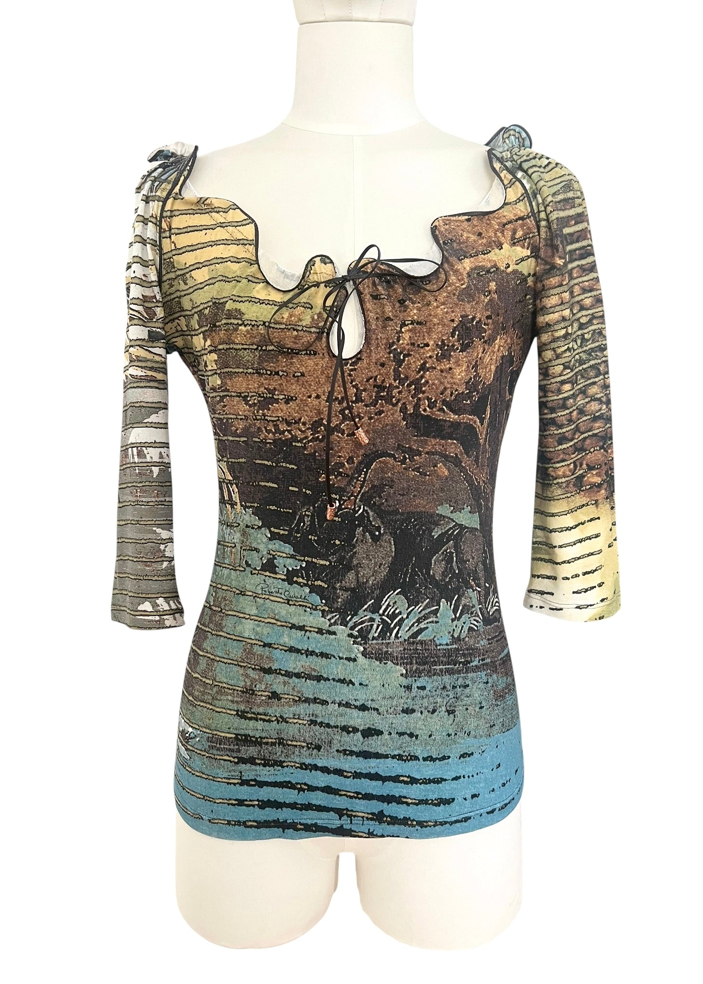 Roberto Cavalli SS2002 Lion Savage Top