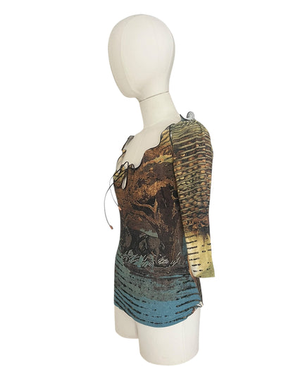 Roberto Cavalli SS2002 Lion Savage Top