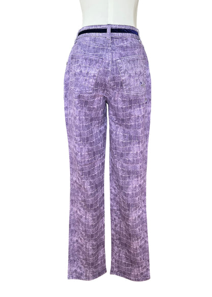Blumarine Vintage Crocodile Print Two Piece Set – Y2K Embellished Top & Pants – Made in Italy