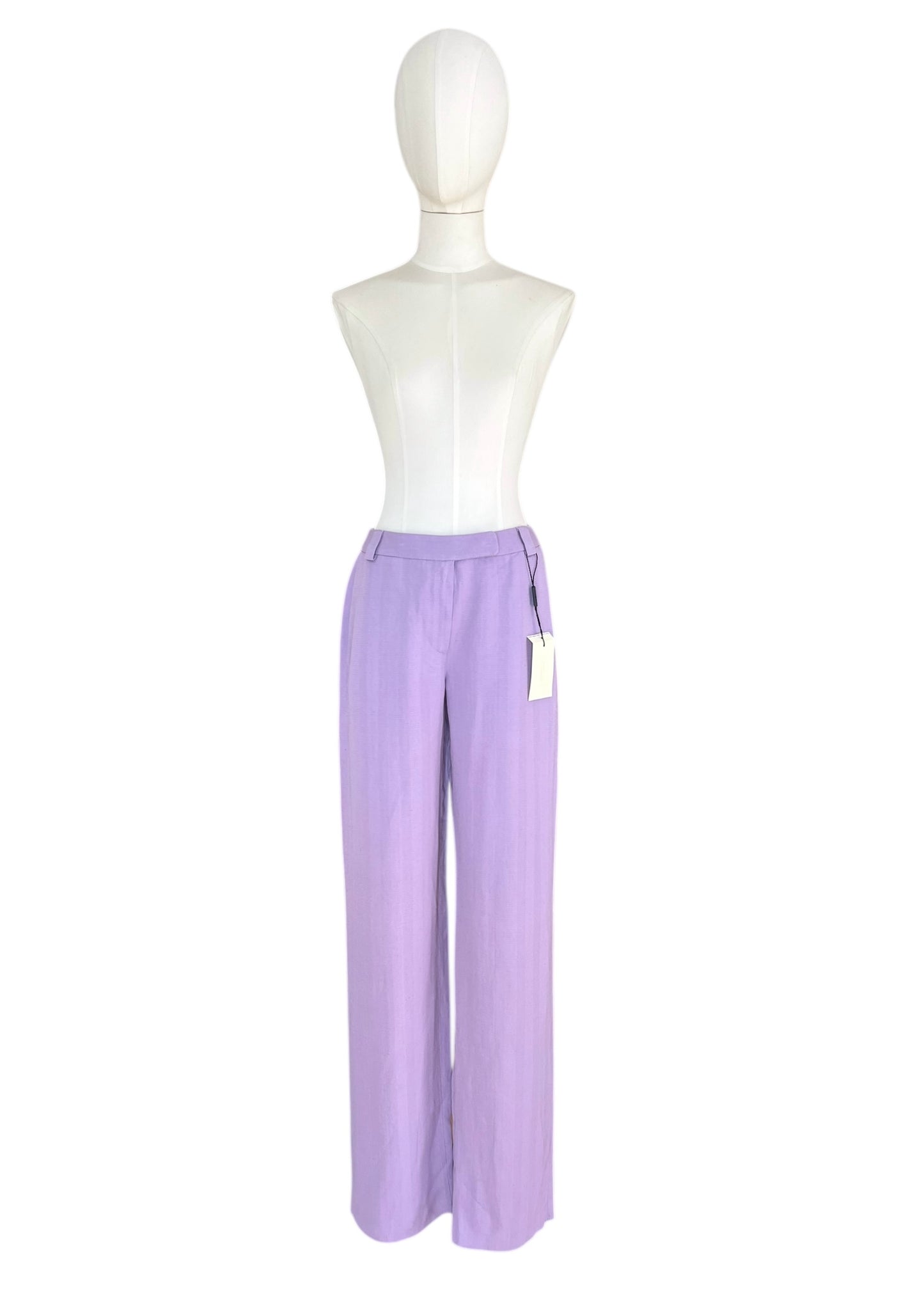 Emporio Armani  Vintage Lavender Wide Leg Trousers | Italian Tailored Pants