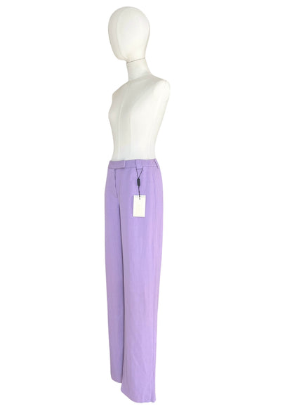 Emporio Armani  Vintage Lavender Wide Leg Trousers | Italian Tailored Pants