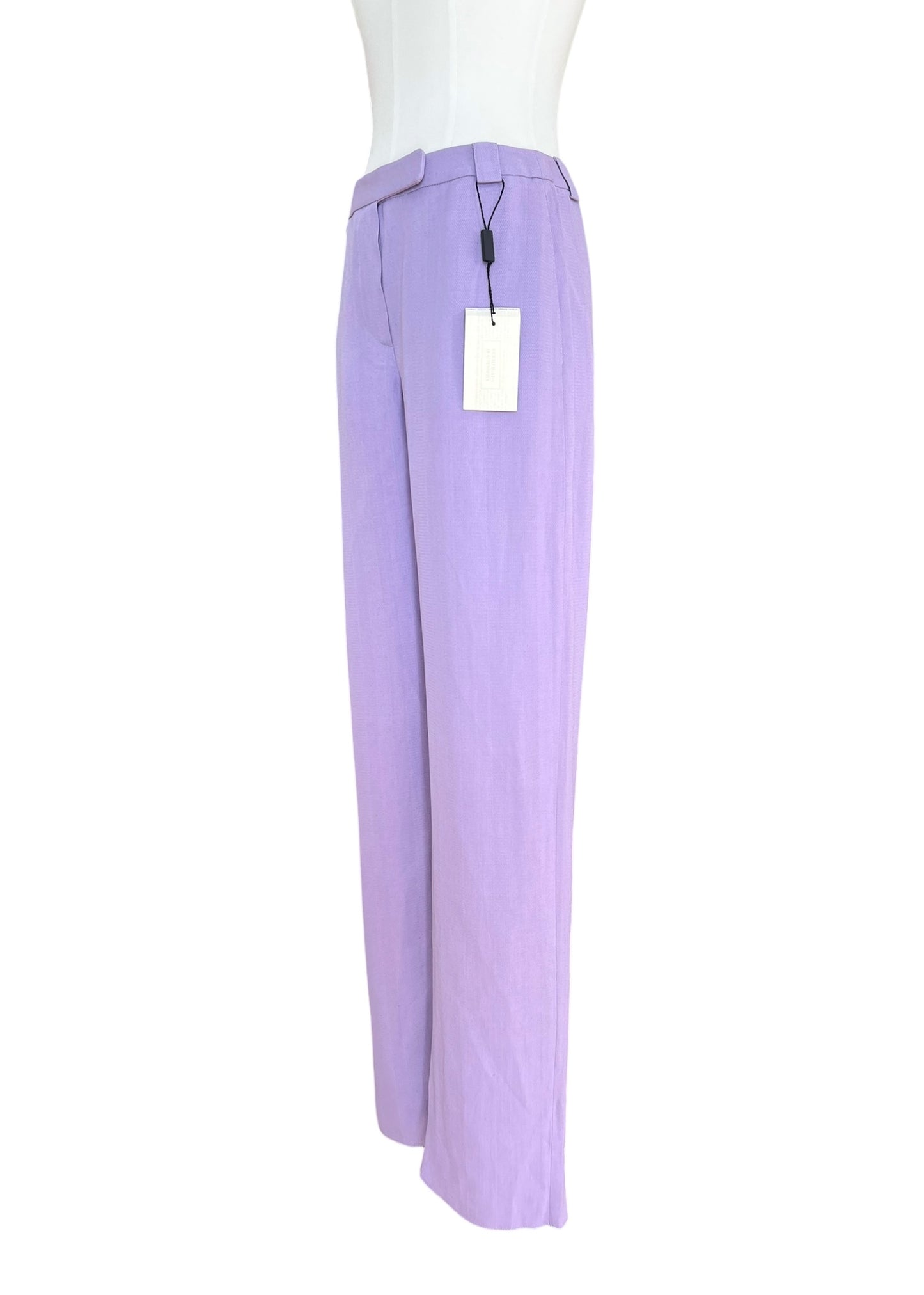 Emporio Armani  Vintage Lavender Wide Leg Trousers | Italian Tailored Pants