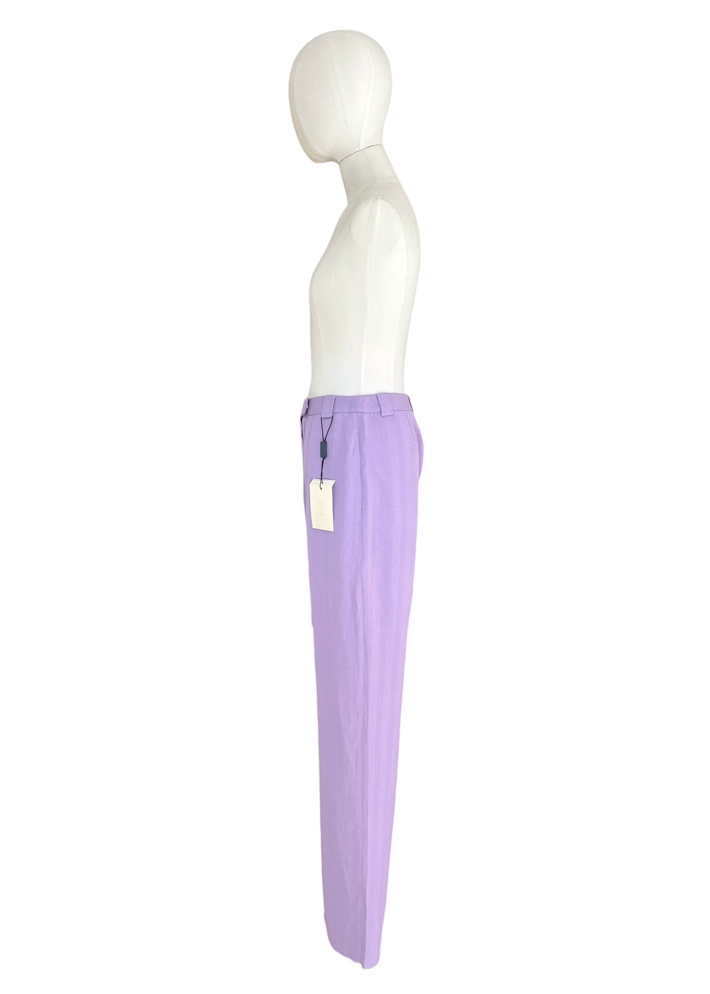 Emporio Armani  Vintage Lavender Wide Leg Trousers | Italian Tailored Pants