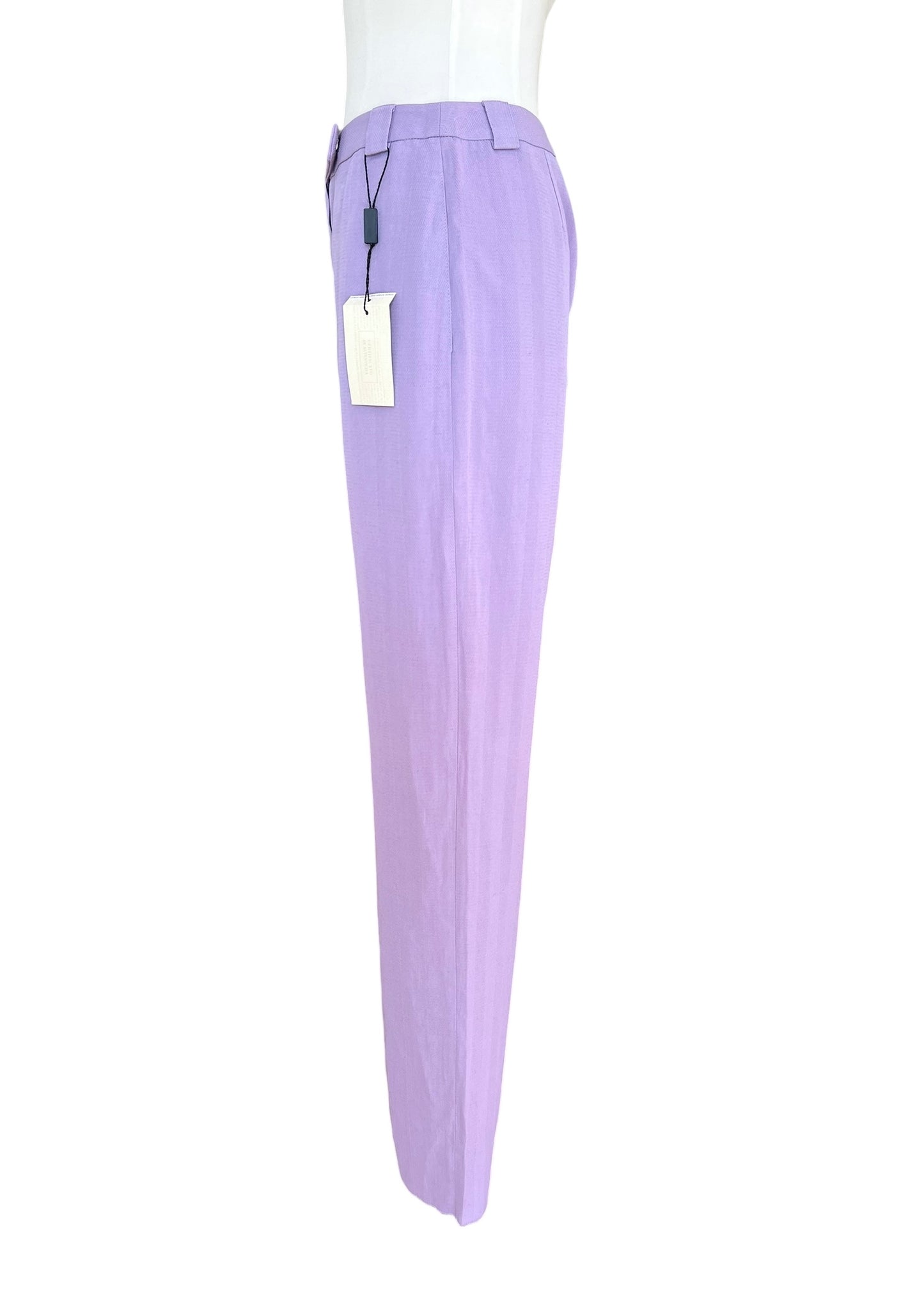 Emporio Armani  Vintage Lavender Wide Leg Trousers | Italian Tailored Pants