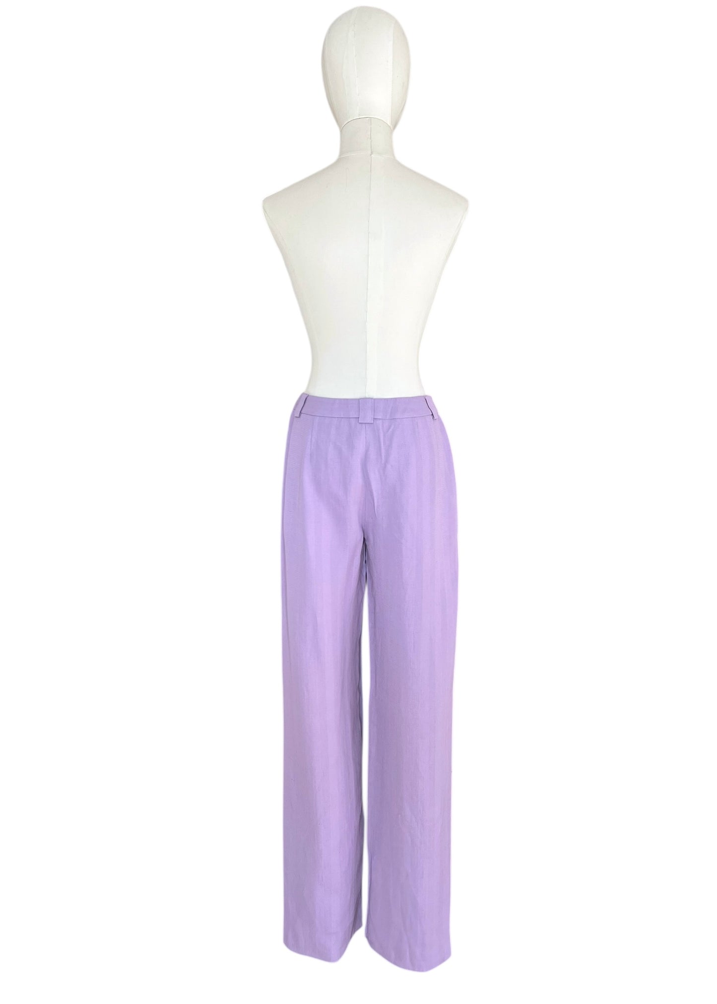 Emporio Armani  Vintage Lavender Wide Leg Trousers | Italian Tailored Pants