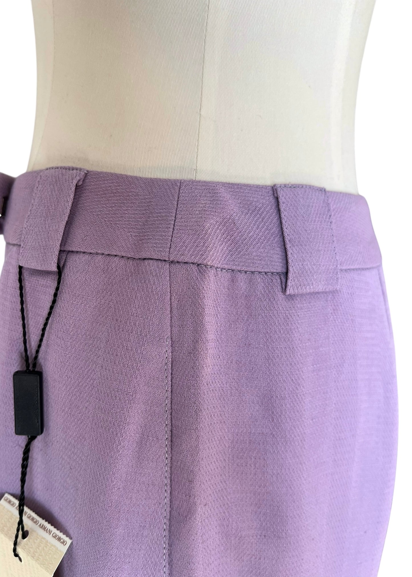 Emporio Armani  Vintage Lavender Wide Leg Trousers | Italian Tailored Pants