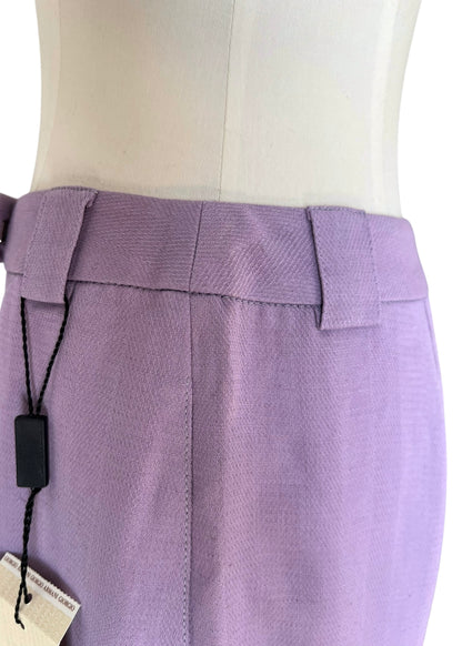 Emporio Armani  Vintage Lavender Wide Leg Trousers | Italian Tailored Pants