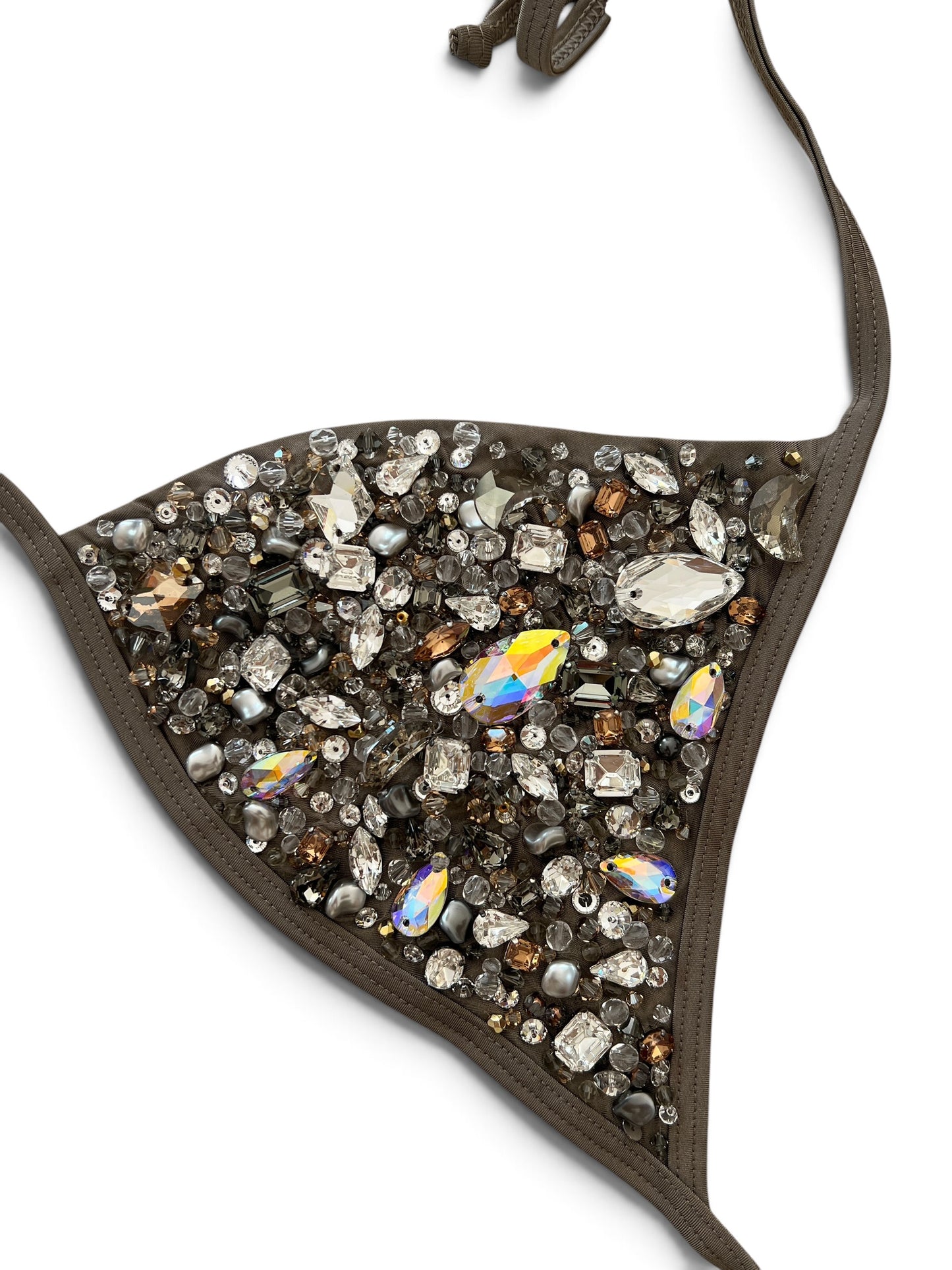 Emamò Designer Crystal Bikini | Luxury Made in Italy Embellished Triangle Swimwear