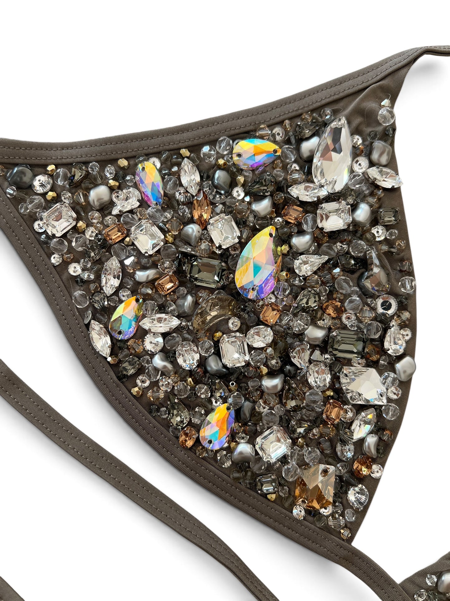 Emamò Designer Crystal Bikini | Luxury Made in Italy Embellished Triangle Swimwear
