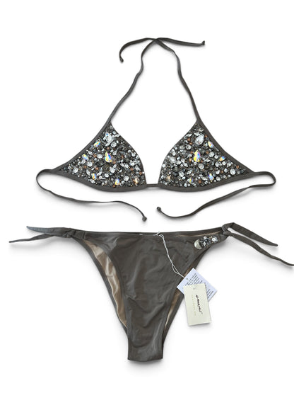 Emamò Designer Crystal Bikini | Luxury Made in Italy Embellished Triangle Swimwear