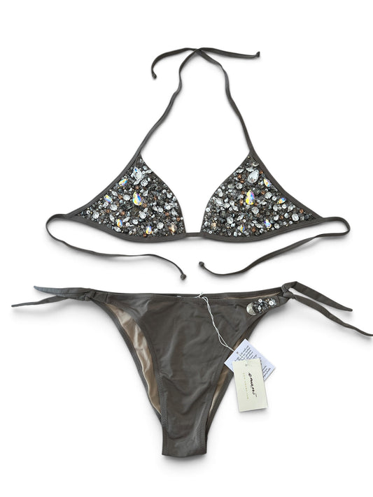 Emamò Designer Crystal Bikini | Luxury Made in Italy Embellished Triangle Swimwear