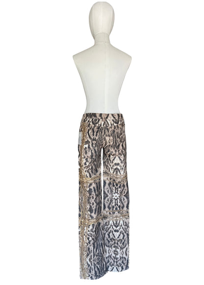 Roberto Cavalli Animal Print Chain Set | Archive Y2K Top & Jeans Co-Ord