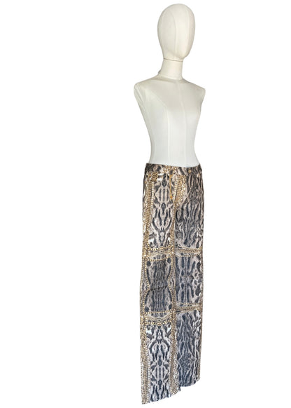 Roberto Cavalli Animal Print Chain Set | Archive Y2K Top & Jeans Co-Ord