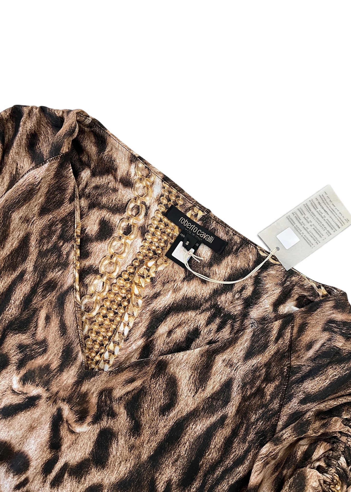 Roberto Cavalli Animal Print Chain Set | Archive Y2K Top & Jeans Co-Ord