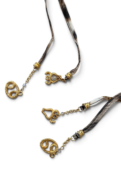 Roberto Cavalli Animal Print Chain Set | Archive Y2K Top & Jeans Co-Ord