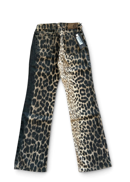 Just Cavalli Leopard Print Jeans Y2K  Bootcut Animal Print Denim | Roberto Cavalli Archive