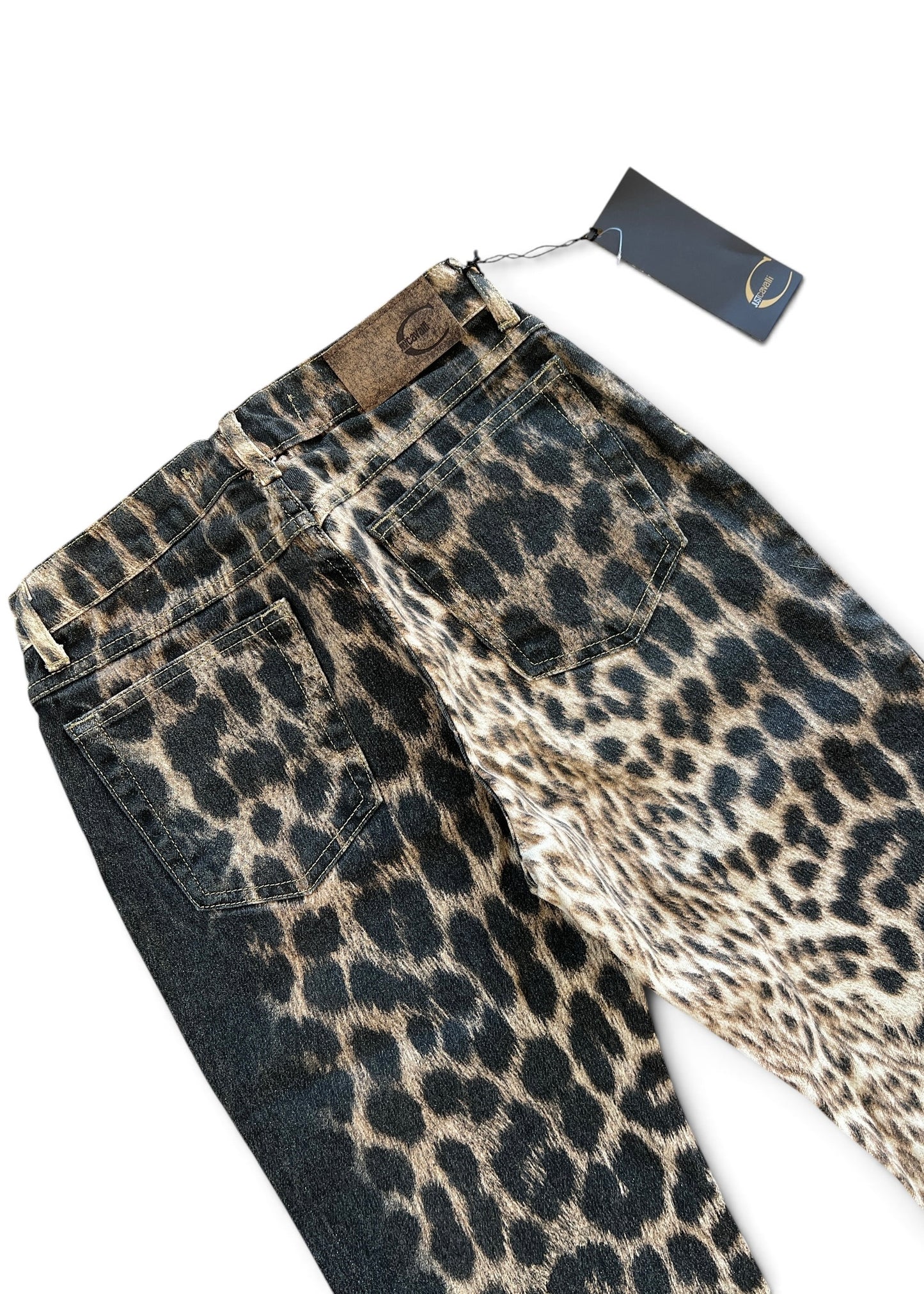 Just Cavalli Leopard Print Jeans Y2K  Bootcut Animal Print Denim | Roberto Cavalli Archive