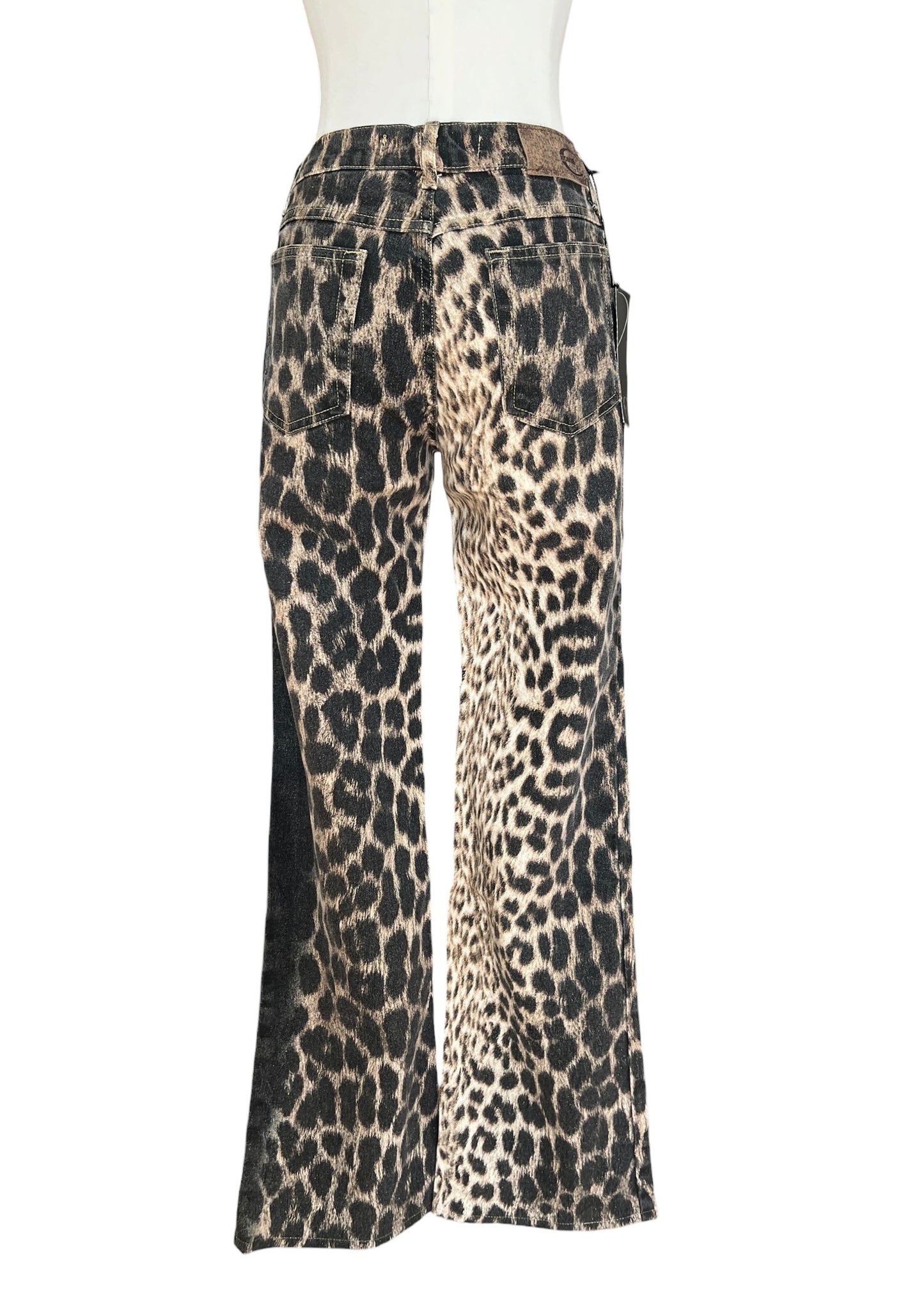 Just Cavalli Leopard Print Jeans Y2K  Bootcut Animal Print Denim | Roberto Cavalli Archive