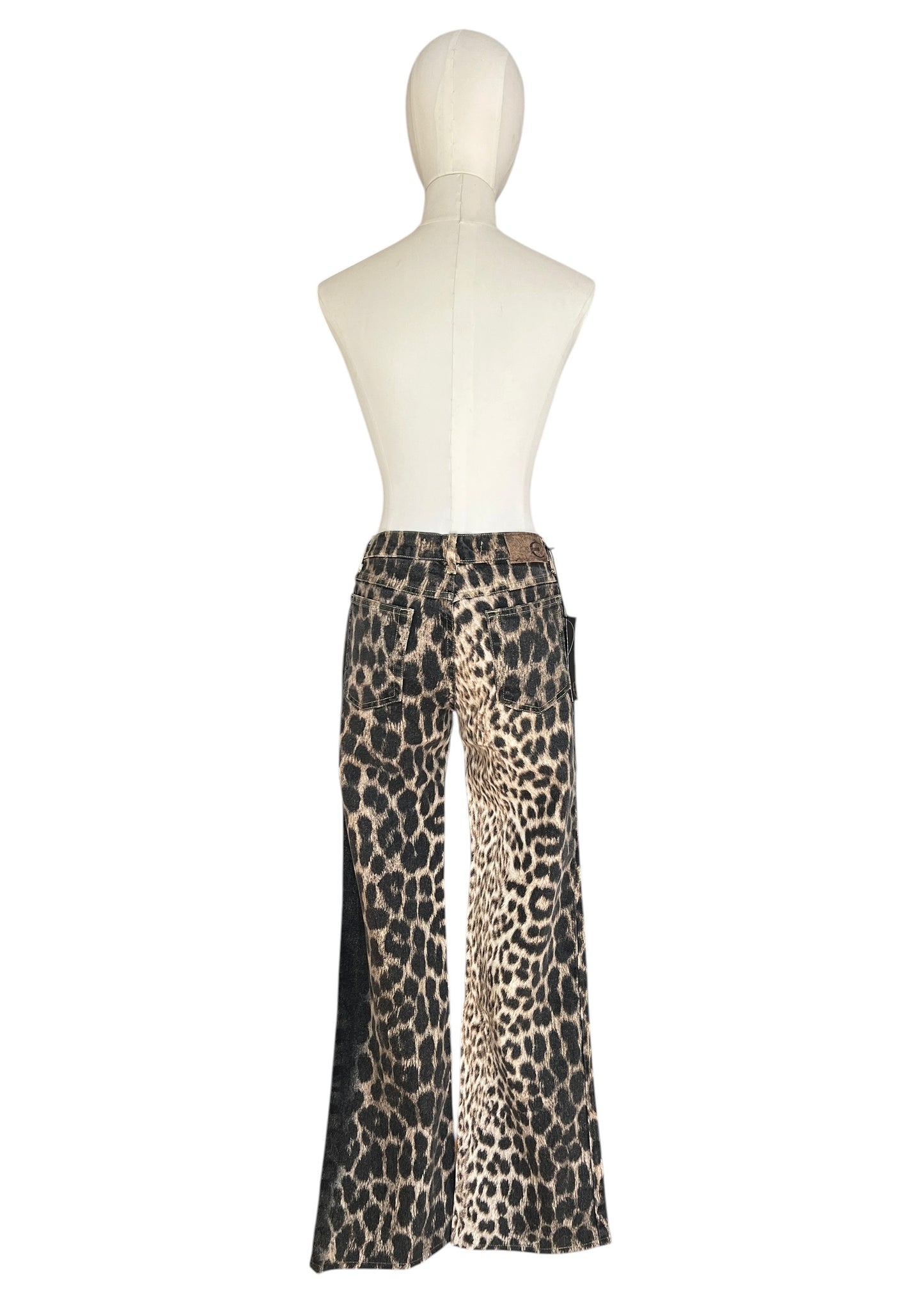 Just Cavalli Leopard Print Jeans Y2K  Bootcut Animal Print Denim | Roberto Cavalli Archive