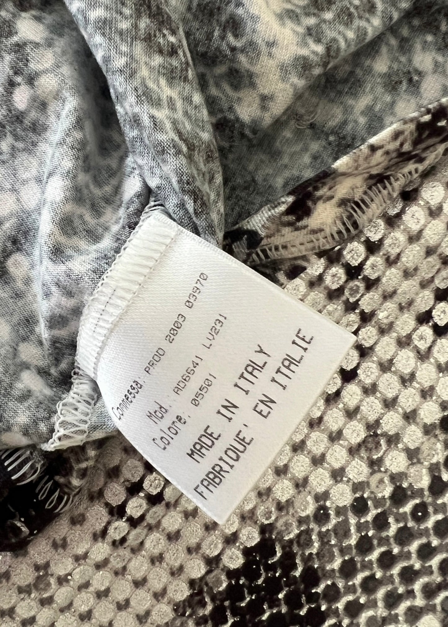 Roberto Cavalli Python Print Set | Vintage Y2K Snake Co-Ord | Archive 2000s Matching Top & Pants