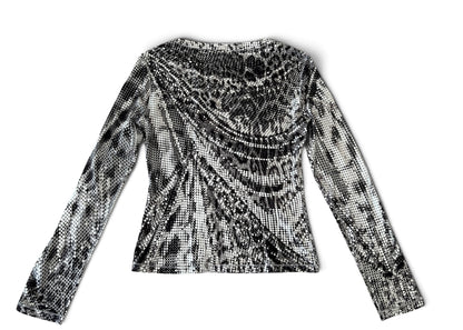 Roberto Cavalli Python Print Set | Vintage Y2K Snake Co-Ord | Archive 2000s Matching Top & Pants