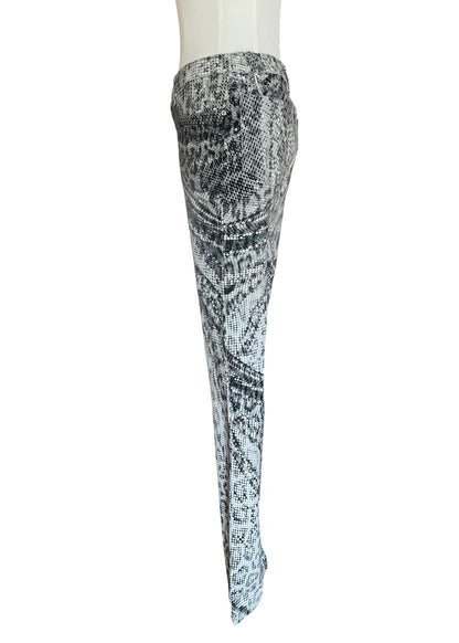 Roberto Cavalli Python Print Set | Vintage Y2K Snake Co-Ord | Archive 2000s Matching Top & Pants