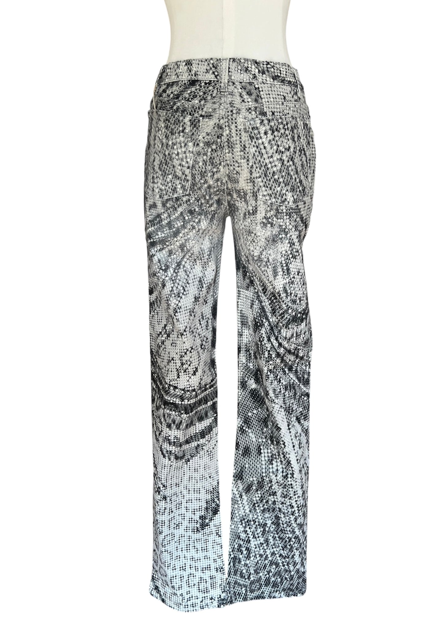 Roberto Cavalli Python Print Set | Vintage Y2K Snake Co-Ord | Archive 2000s Matching Top & Pants