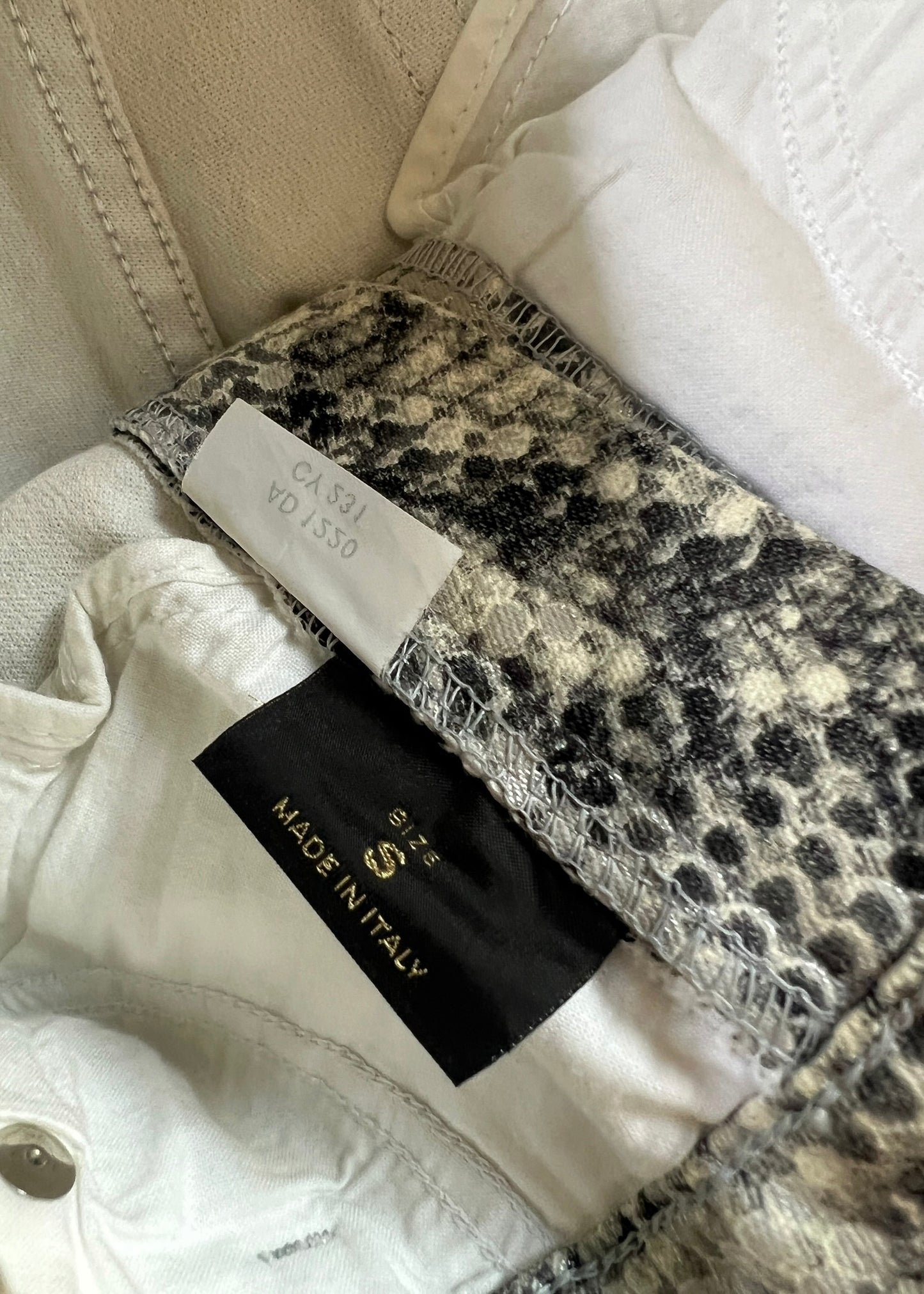 Roberto Cavalli Python Print Set | Vintage Y2K Snake Co-Ord | Archive 2000s Matching Top & Pants